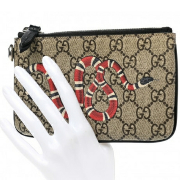 Gucci Supreme King Snake Zip Pouch  Wallet - Picture 2 of 7